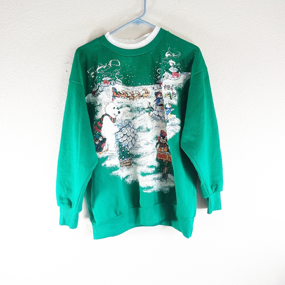 VINTAGE UGLY OR NICE CHRISTMAS SWEATER NO TAGS GO BY MEASURMENTS  MADE IN USA